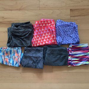 Set of 7 Girls Size Medium 8-10 Leggings